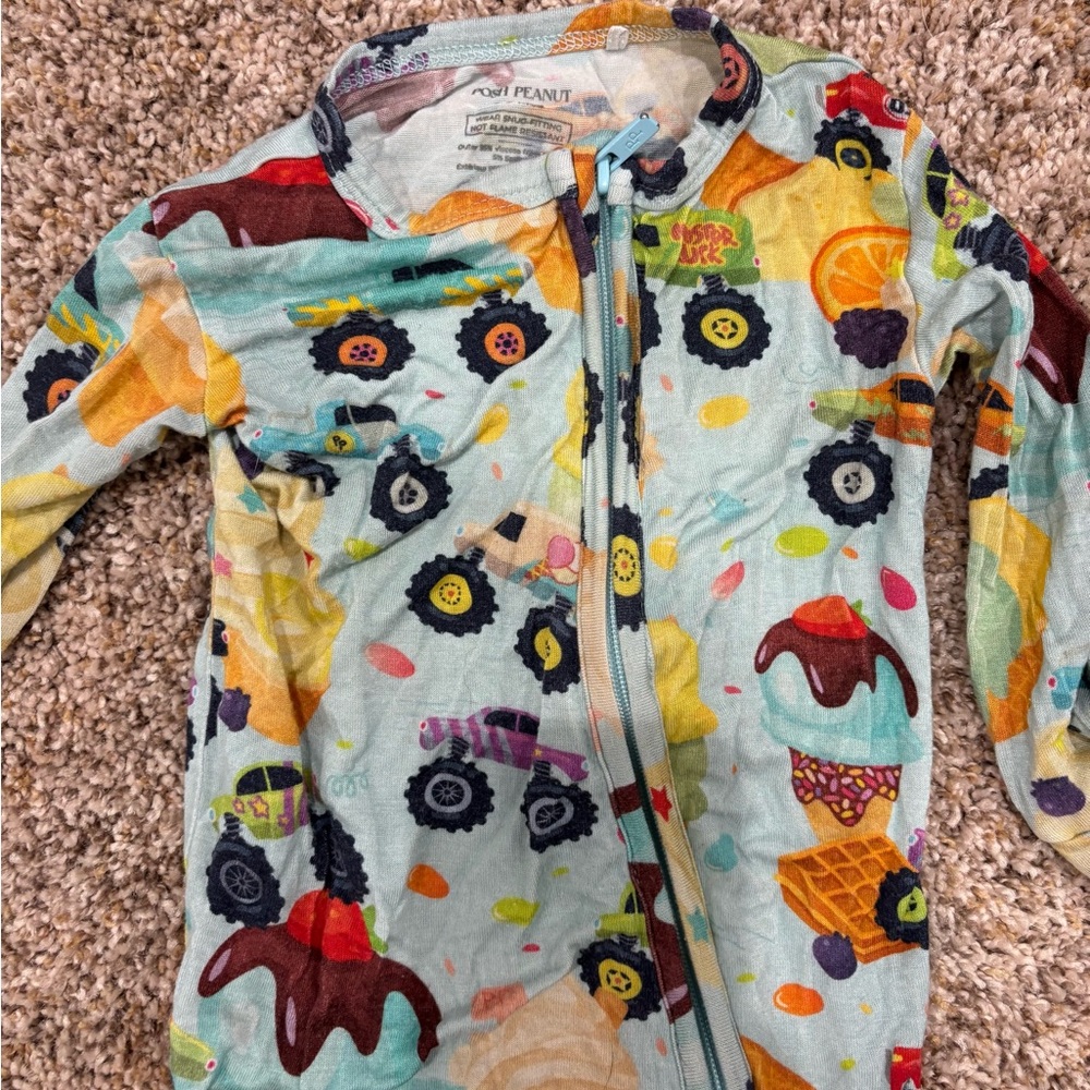 Posh Peanut Multicolor Kids Pajama Footies - Picture 2 of 4